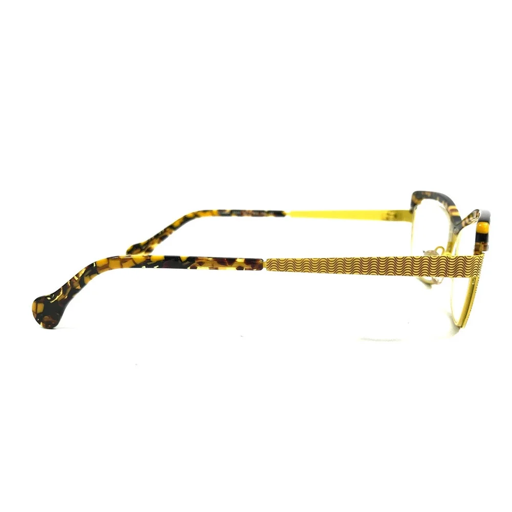 BOZ Eyeglasses Frames ZUMBA 9555 Black Yellow Tortoise Semi Rimmed 52-16.5-140